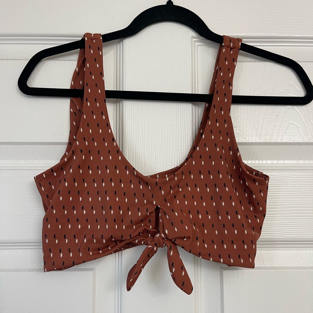 Something Navy Front Tie Bikini Top | Size medium